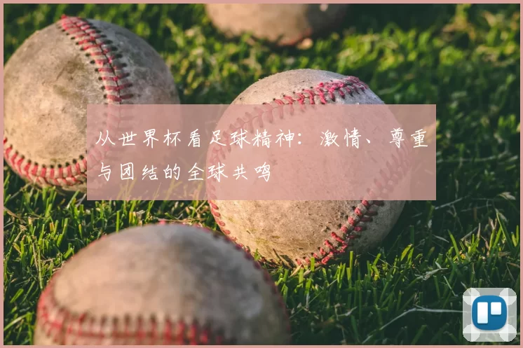 从世界杯看足球精神：激情、尊重与团结的全球共鸣