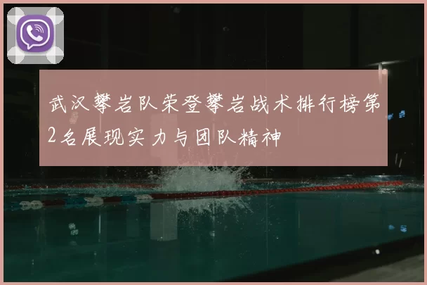 武汉攀岩队荣登攀岩战术排行榜第2名展现实力与团队精神